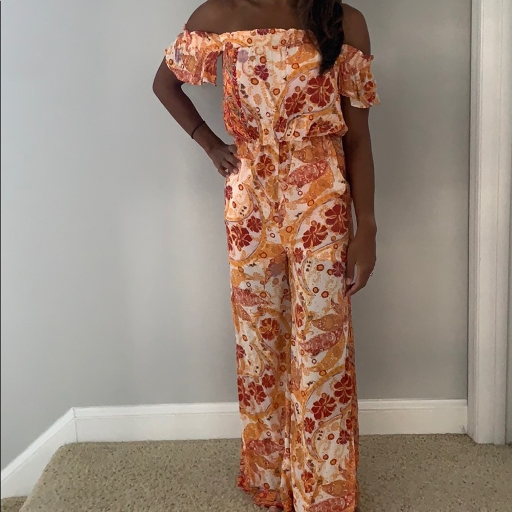 Free People Patterned Jumpsuit